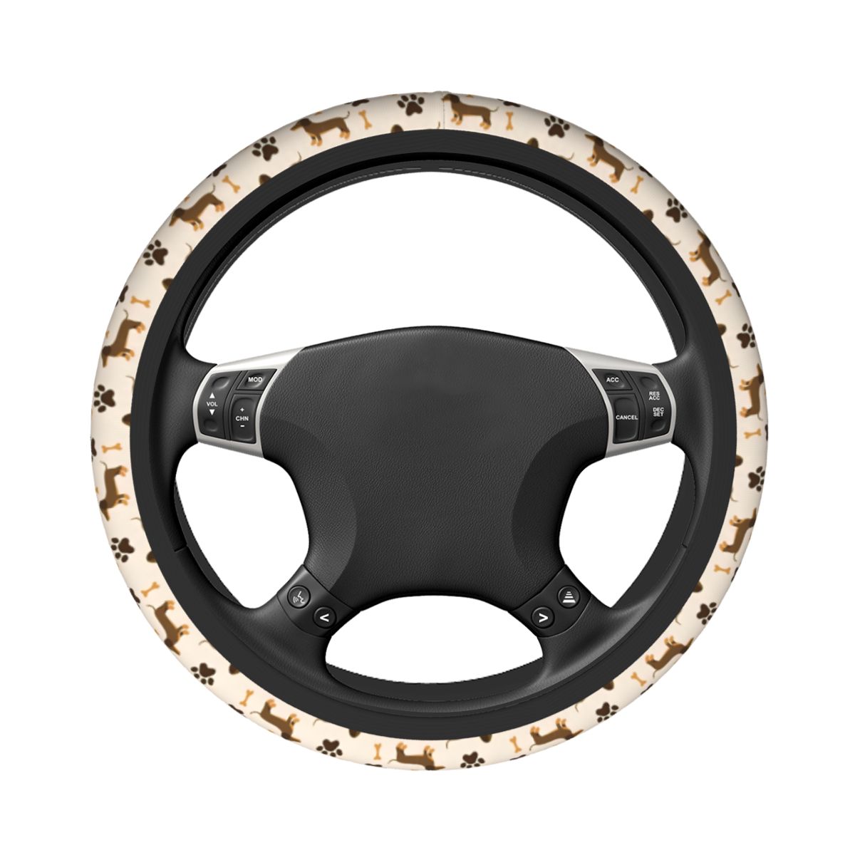 น่ารัก Dachshund พวงมาลัยรถ 38 - Car Steering Wheel Cover Anti Slip Breathable บทวิจารณ์และราคา