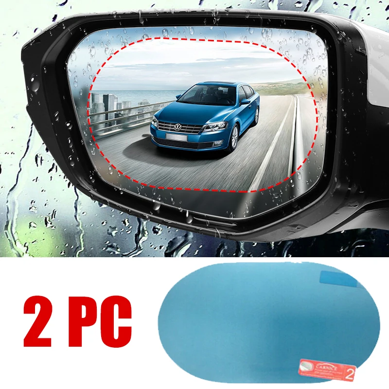 2PCS รถสติกเกอร์กันฝนสําหรับกร - Anti Glare Car Rearview Mirror Film บทวิจารณ์และราคา