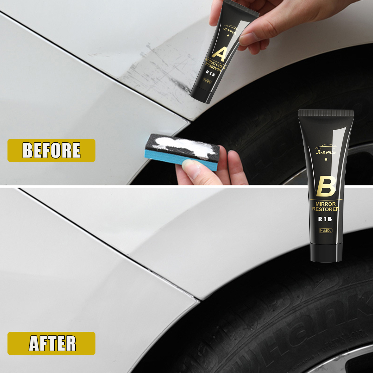 น้ำยาขัดลบรอยขีดข่วนรถยนต์ ชุด - Car Scratch Repair Polishing Wax Paste บทวิจารณ์และราคา