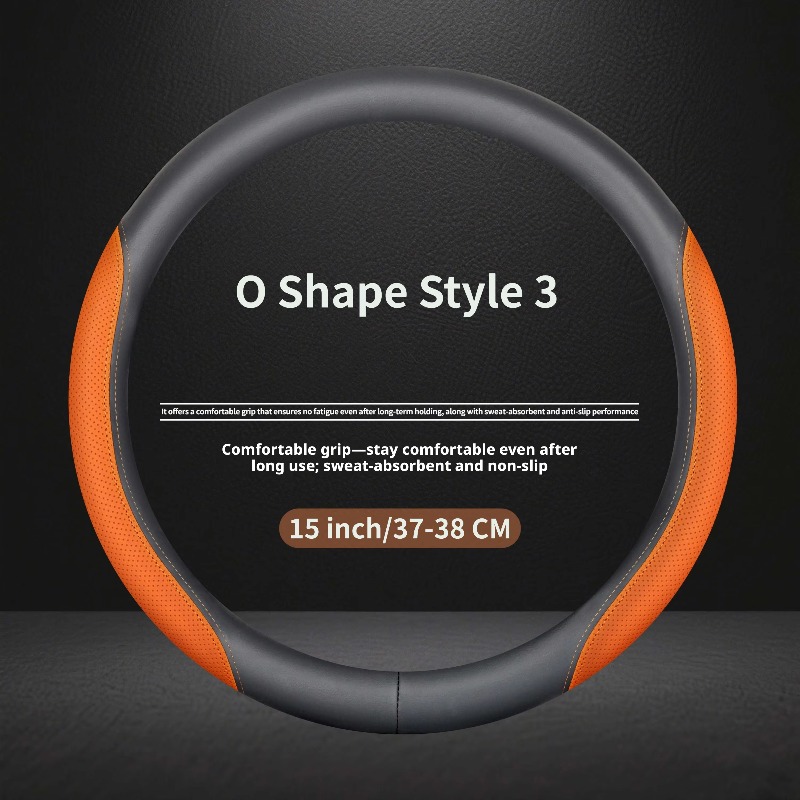 ปลอกหุ้มพวงมาลัยหนังแนปป้าแบบส - Car Steering Wheel Cover Anti Slip Breathable บทวิจารณ์และราคา