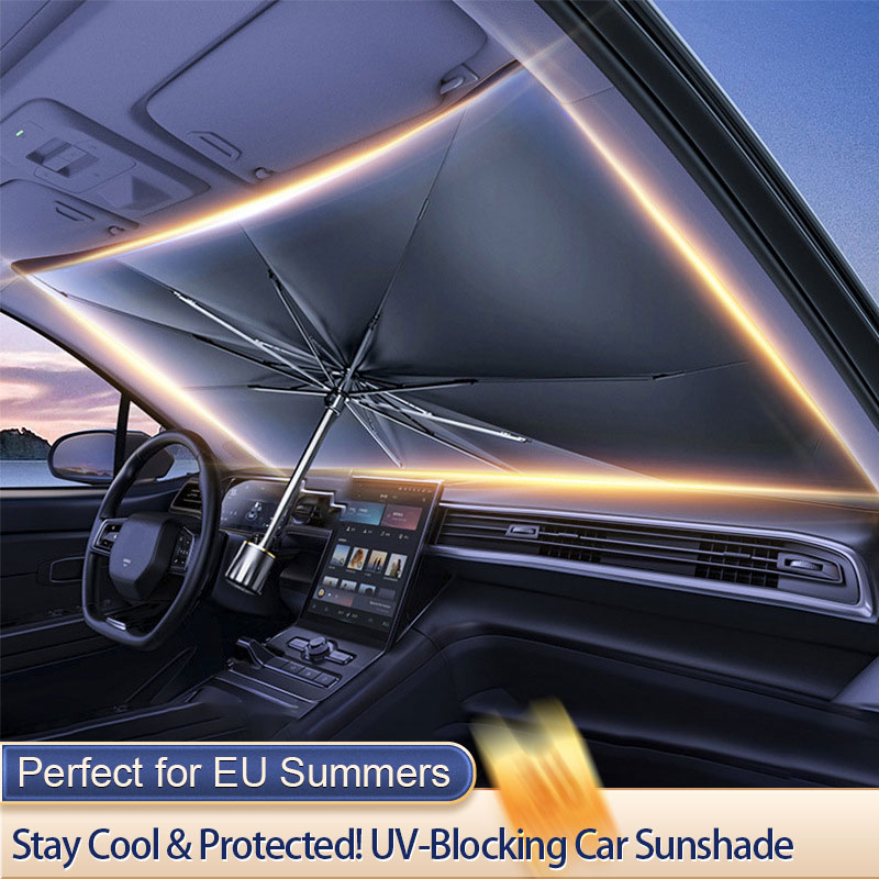 ม่านบังแดดรถยนต์ร่มด้านหน้ากระ - Car Sunshade Windshield Umbrella Foldable บทวิจารณ์และราคา