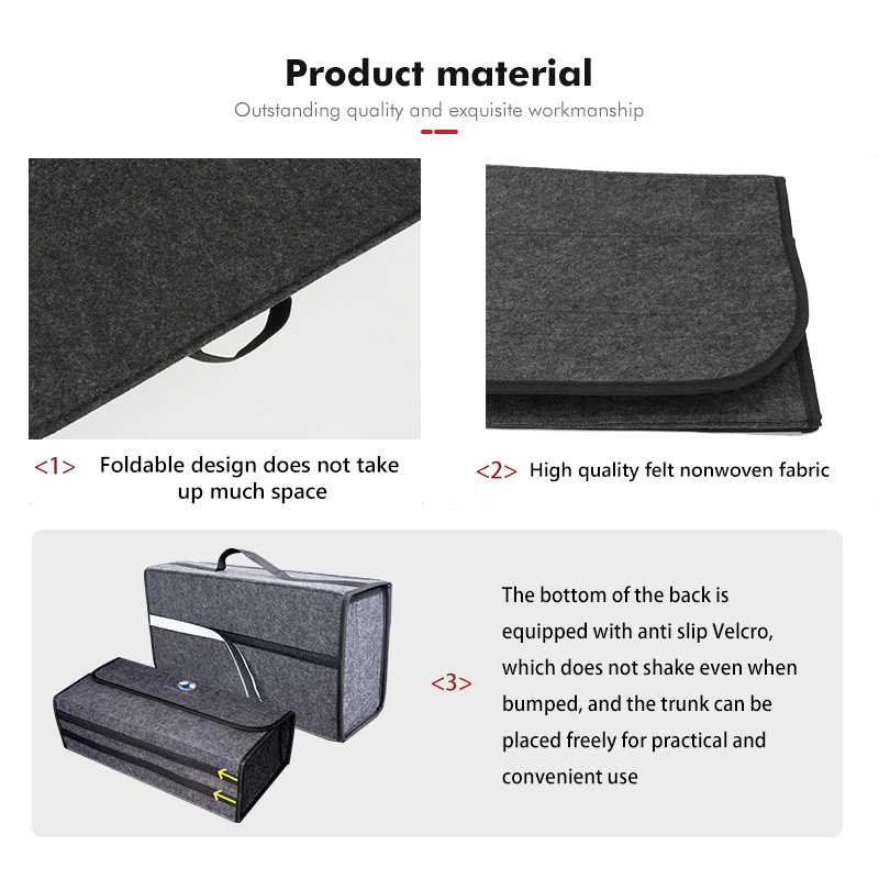 กล่องเก็บของท้ายรถแบบพับได้ De - Car Trunk Organizer Foldable Storage Box บทวิจารณ์และราคา